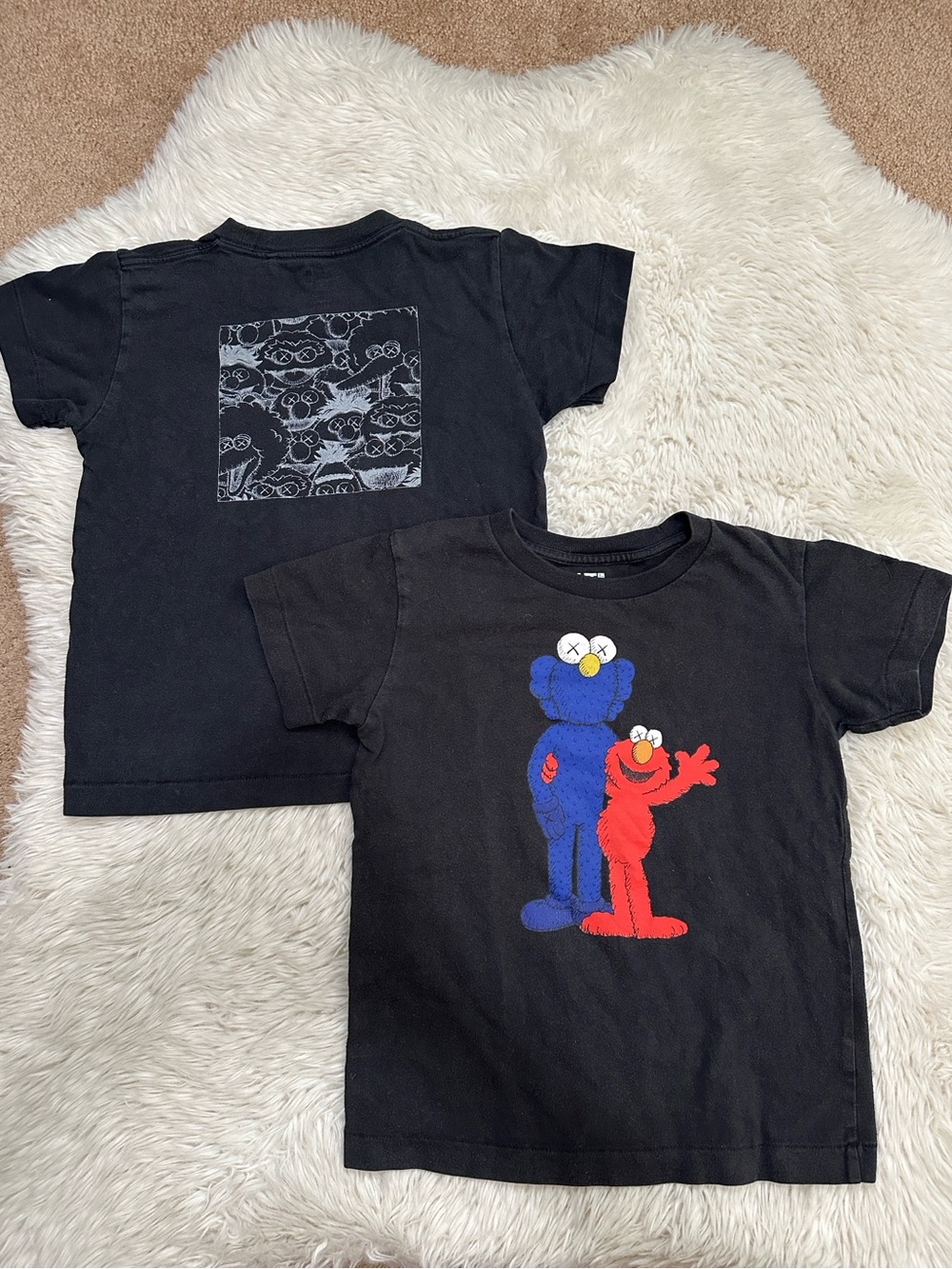 Uniqlo x KAWS Kids Black Tee bundle